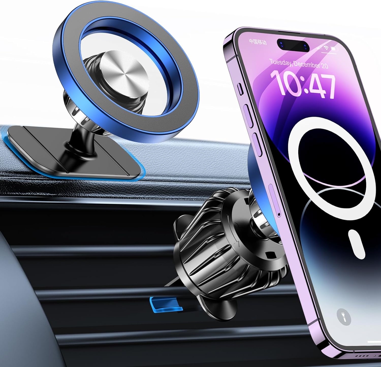 Kaistyle for Magsafe Car Mount‹ې20 Strong Magnets‹ÛÔMagnetic Phone Holder for Car Phone Holder Mount Dash Mounted Holders Cell Phone Holders for Your Car Accessories for Women Men for iPhone 17 16 15 14 - ShopUS