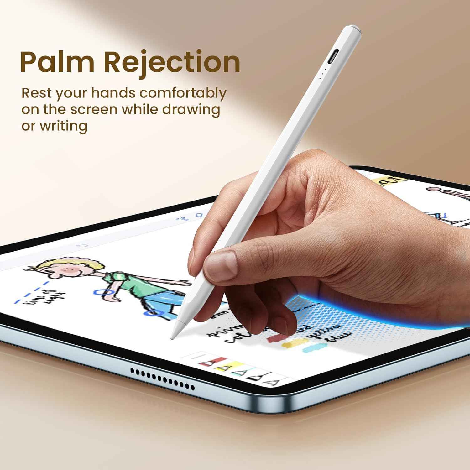 stylus-pen-for-ipad-(2018-2025)-13-mins-fast-charge-with-tilt-sensitivity-and-palm-rejection-for-various-ipad-models-white