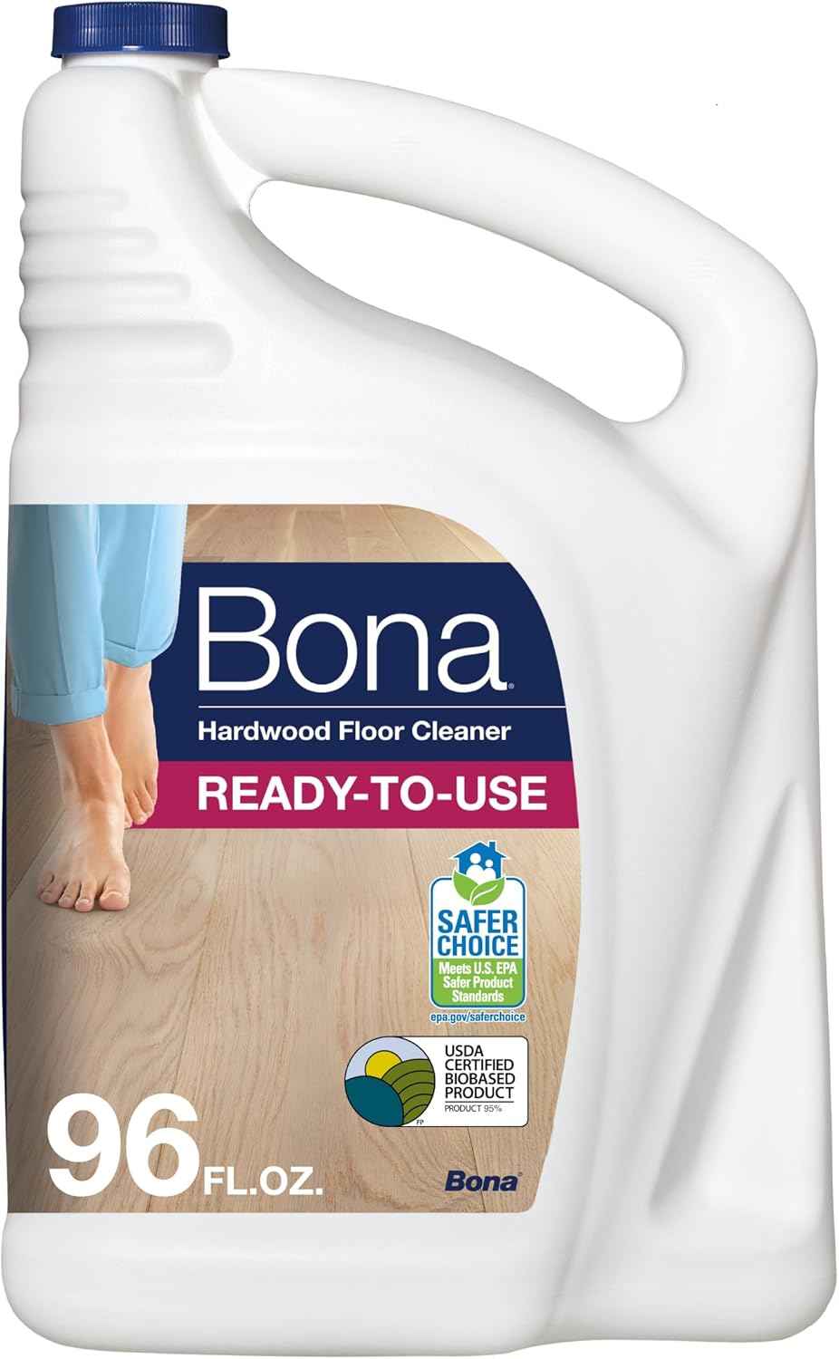 Bona Hardwood Floor Cleaner Refill - 128 fl oz - Unscented - Refill for Bona Spray Mops and Spray Bottles - Residue-Free Floor Cleaning Solution for Wood Floors