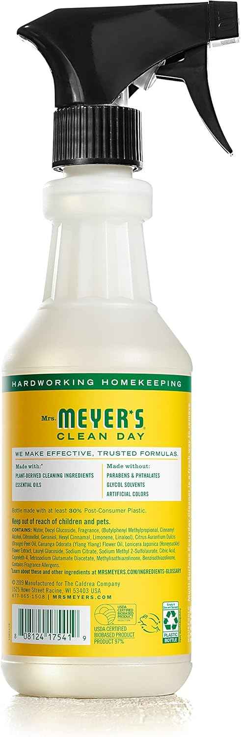 Mrs. Meyer's Honeysuckle All-Purpose Cleaner Spray (16 Fl Oz, 3-Pack)