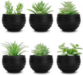 Der Rose Set of 6 Succulents Plants Artificial in Pots Small Fake Plants for Bedroom Aesthetic Living Room Shelf Bathroom Decor Office Desk Accessories