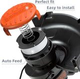 10 Pack Weed Eater String Compatible with Black+Decker, AF-100 0.065" Weed Wacker String Refill 240ft Automatic Feed String Trimmer Replacement Spool Line for Black&Decker(8 Spool+2 Cap+2 Spring)