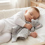 Pro Goleem Elephant Security Blanket, Soft Lovey Unisex Lovie Baby Gifts for Boys and Girls Snuggle Toy Stuffed Animal Newborn Essentials and Items Grey 16 Inch