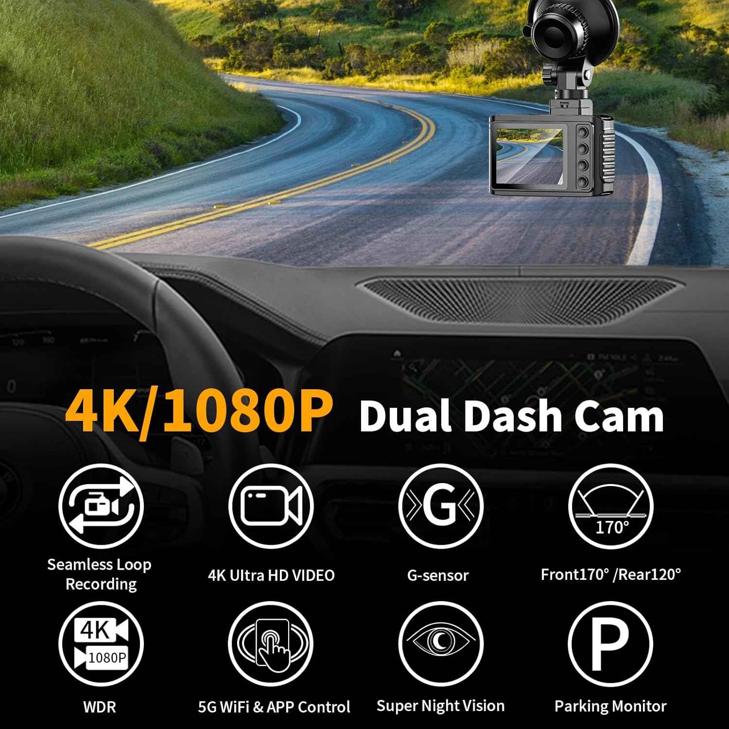 dashcam-4k-dual-channel-front-and-rear-car-dash-camera-with-5ghz-wifi-64gb-card-app-control