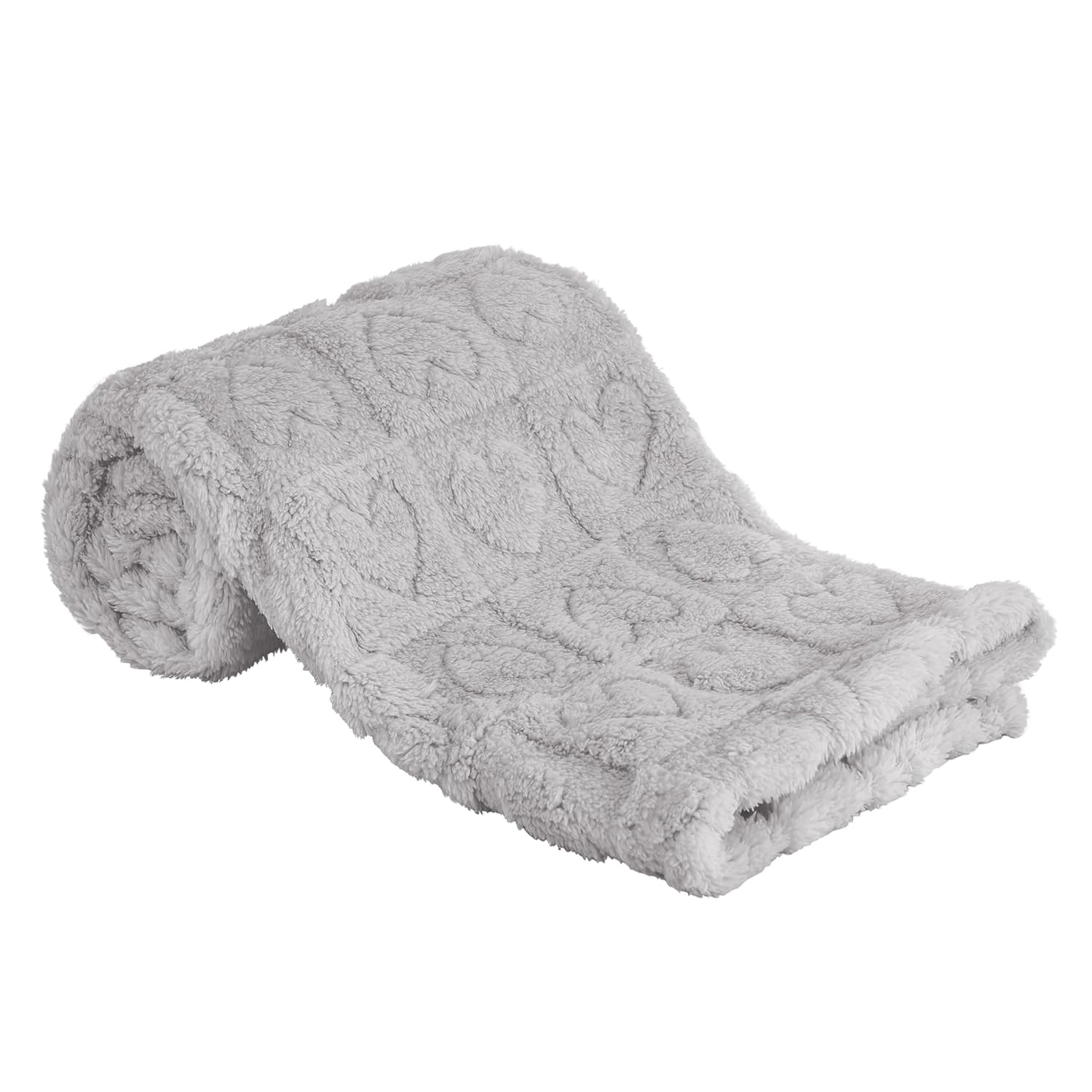 yurhap fleece baby blanket heart checkered ultra soft cozy for girls boys, 30”x40” light pink