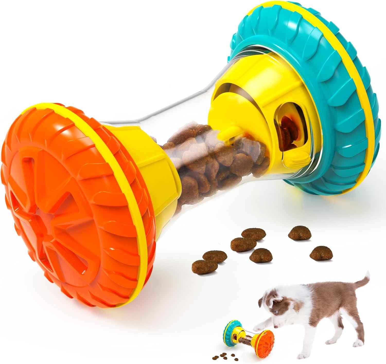 Interactive Dog Puzzle Toys for Boredom and Enrichment, Slow Feeder Treat Dispenser for Dogs, 7-Part Puzzle