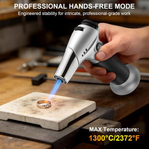 TBTEEK Butane Torch, Kitchen Torch Cooking Torch with Safety Lock & Adjustable Flame for Cooking, BBQ, Baking, Brulee, Creme, DIY Soldering(Butane Not Included)