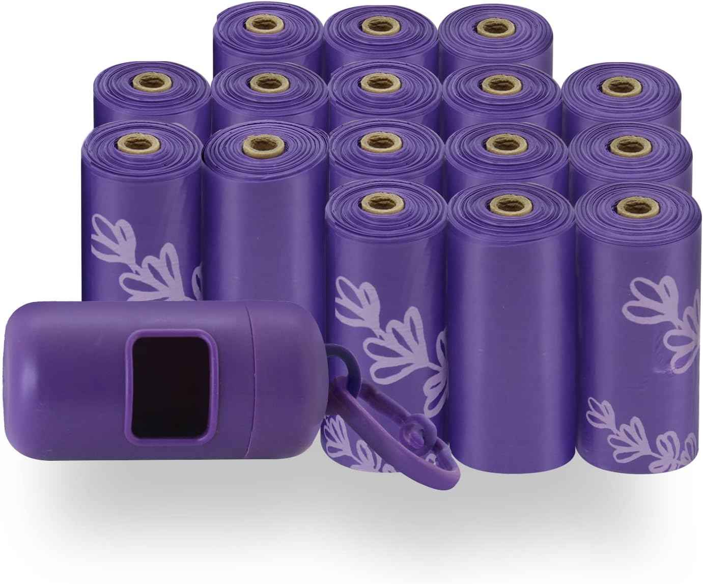 Best Pet Supplies Dog Poop Bags (150 Bags) for Waste Refuse Cleanup, Doggy Roll Replacements for Outdoor Puppy Walking and Travel, Leak Proof and Tear Resistant, Thick Plastic - Assorted Colors