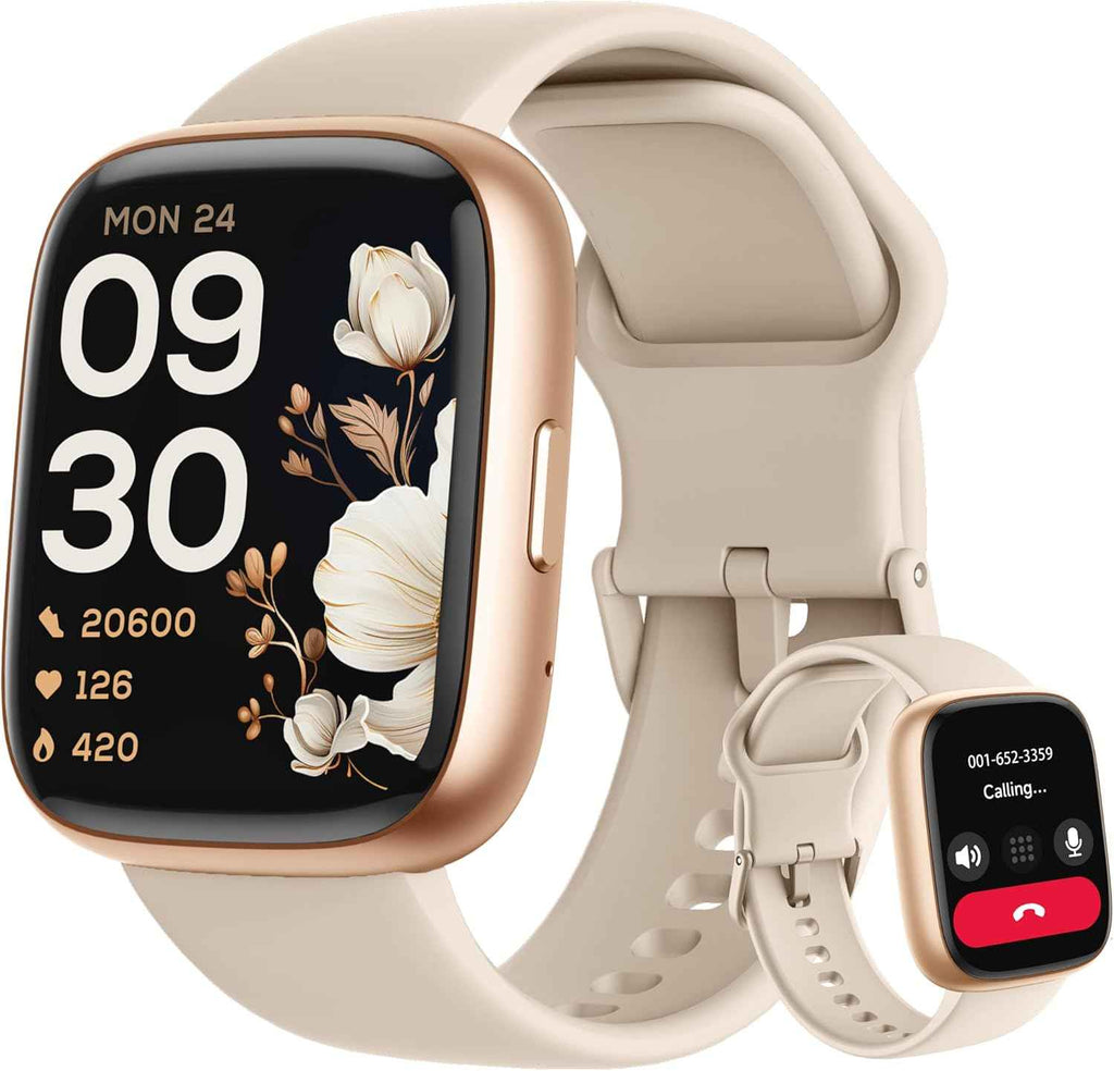 lodimeke 44mm smartwatch with alexa alexa built-in, heart rate, ip68 waterproof for women and men