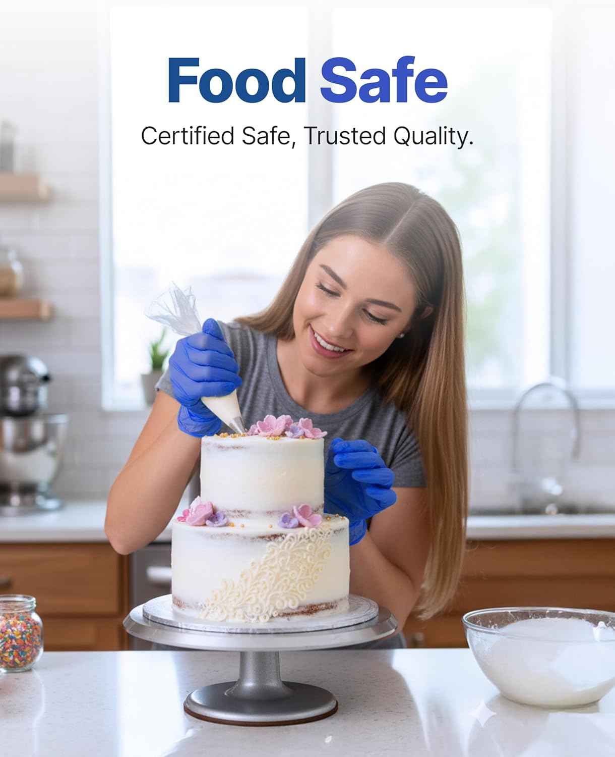 Schneider Nitrile Exam Gloves: Latex-Free, Powder-Free, Food-Safe for Cooking & Household