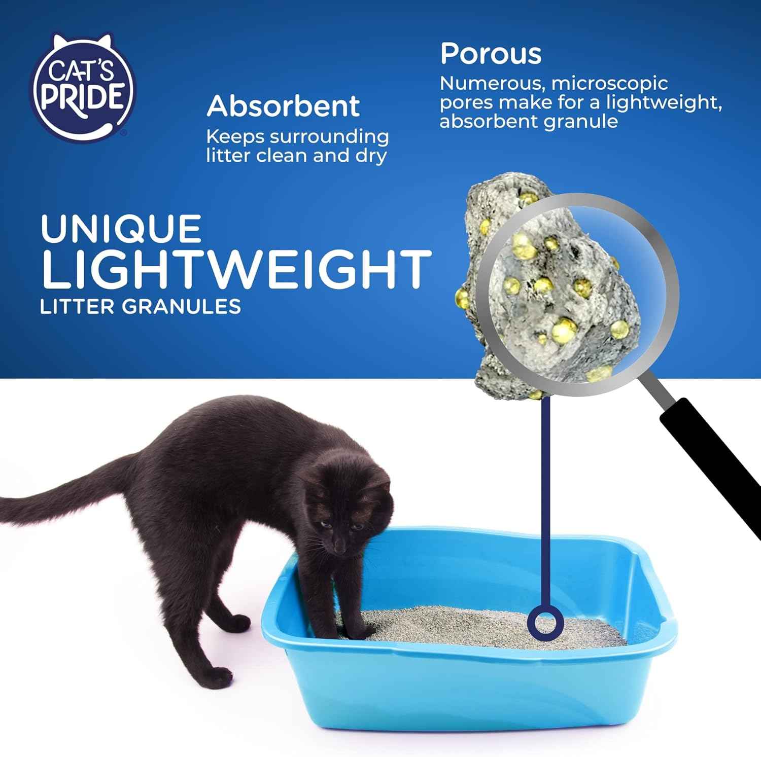 Cats Pride premium lightweight clumping litter, 10 pounds, multi-cat, scented, up to 10 days odor control