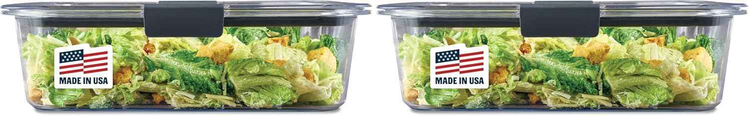 Rubbermaid Brilliance BPA Free 44-Piece Food Storage Containers Set Airtight Leak-Proof with Lids for Meal Prep Lunch and Leftovers