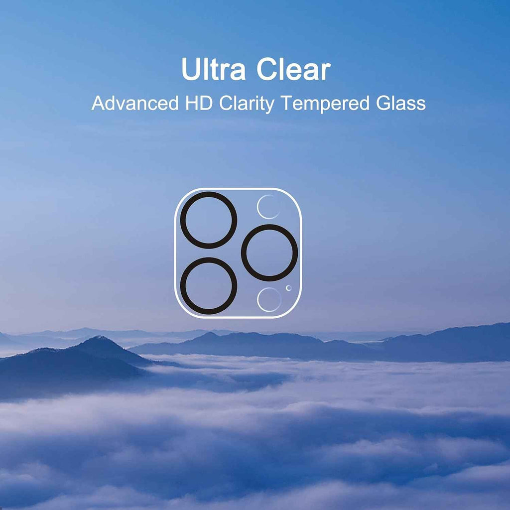 Ailun 3 Pack Camera Lens Protector for iPhone 16 Pro / 14 Pro & iPhone 16 Pro Max / 14 Pro Max,Tempered Glass,9H Hardness,Anti-Scratch,Case Friendly[Does not Affect Night Shots]
