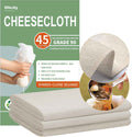 Organic Cheese Cloths, GOTS Certified, Grade 100, 36x36Inch, Reusable Cheese Cloth with Closed Edges Fabric Fine Mesh Cloth, Unbleached Cotton Muslin Cheesecloth for Straining,Cooking,Crafts - 9 Sq.Ft