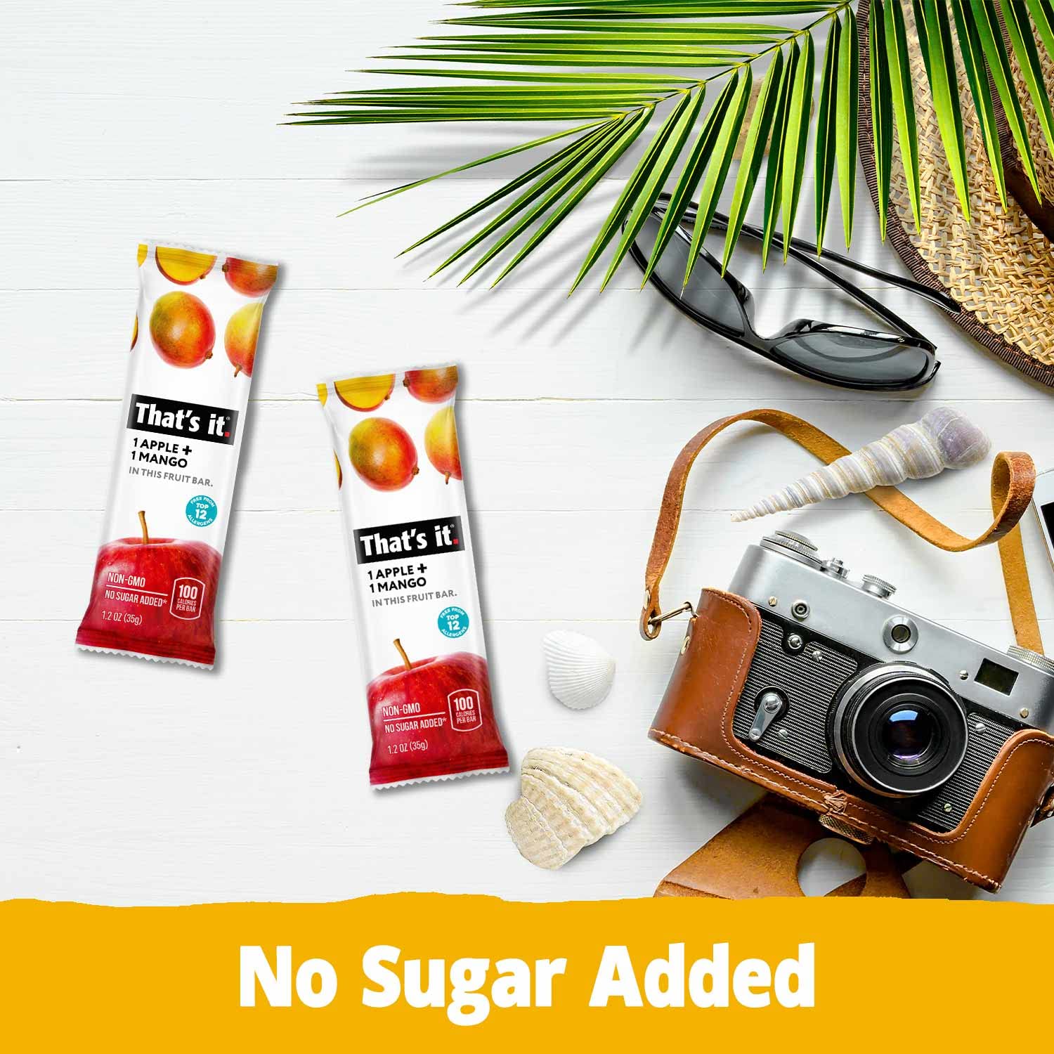 That's it. Variety Pack 100% Natural Real Fruit Bars, High Fiber Vegan Gluten Free Healthy Snacks for Adults & Paleo Children, Non GMO, No Added Sugar