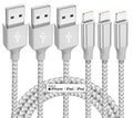 iphone 3 pack 10ft lightning nylon braided apple mfi certified fast charging cord