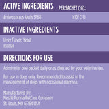 Purina Pro Plan Veterinary Supplements FortiFlora Daily Probiotics for Dogs, 30 count, supports digestive gut health and diarrhea relief