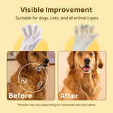 HICC PET Cleaning Deodorizing Glove Wipes for Dogs & Cats, Vet Recommended Hypoallergenic Pet Cleaning and Hydrating Glove Wipes, Nourish Fur Coconut Oil Pet Bathing Wipes for Horse Coat Care