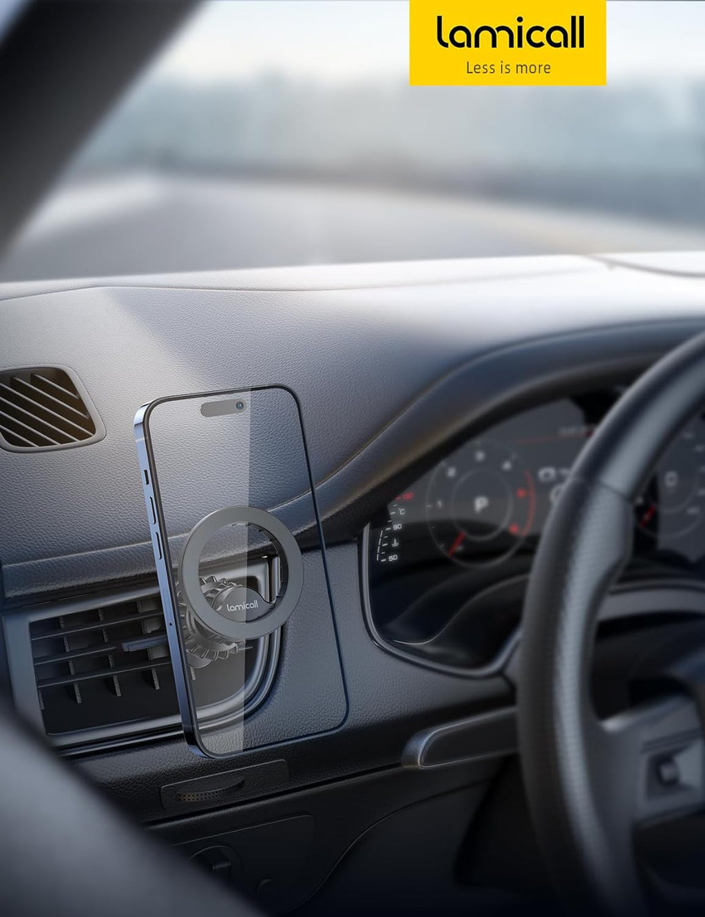 Lamicall for MagSafe Car Mount - [20 Super Magnets] Magnetic Car Phone Mount, Air Vent Phone Holder Car, Hands Free Cell Phone Holder Clip Car Accessories fit iPhone 17 16 15 14 13 Pro Plus Max - ShopUS