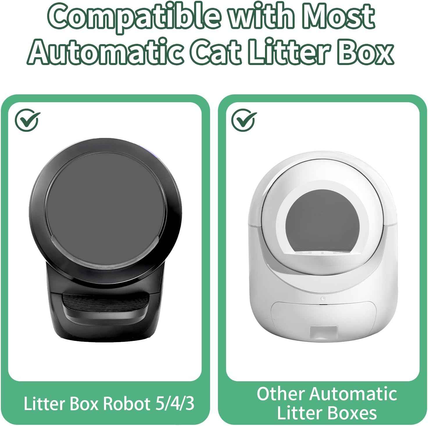 anwa 40-count heavy-duty extra thick cat litter box liners for automatic and robot litter boxes