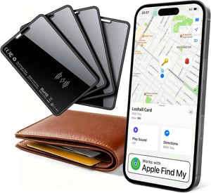 2026 New [Apple MFi Certified] Slim Wallet Tracker Card 0.09in for Apple Find My (iOS Only), GPS Tracker Card (4 Pack) for Airtag Wallet, Wireless Charging, Key Finder and Item Locator for Passport