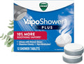 vicks, vapoShower plus, 12-count eucalyptus and menthol shower steamer tablets, non-medicated aromatherapy