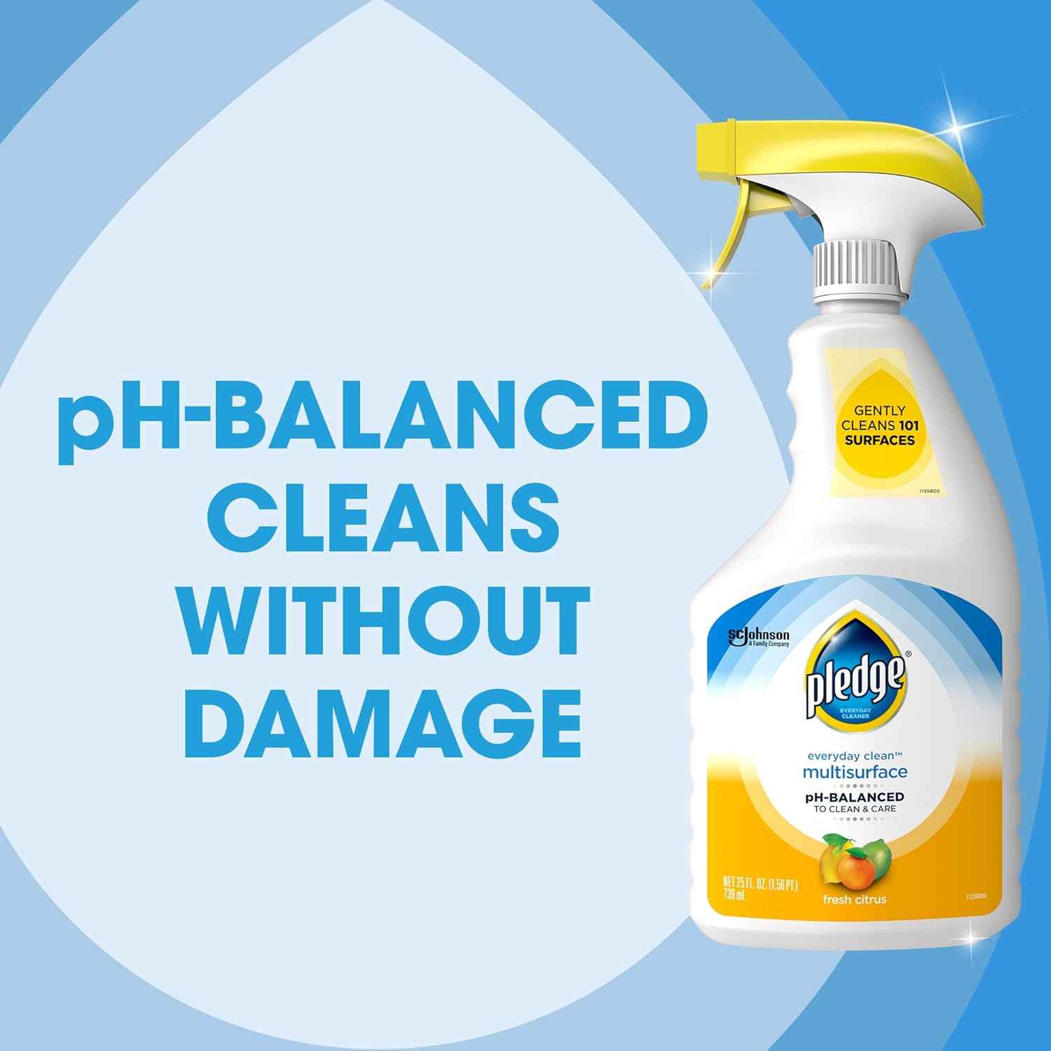 Pledge Everyday Clean Multisurface Cleaner Spray for Hard Surfaces, 25oz (Pack of 3)