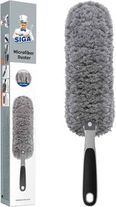 MR.SIGA Lint Free Microfiber Duster, Washable Duster for Household Cleaning Gray
