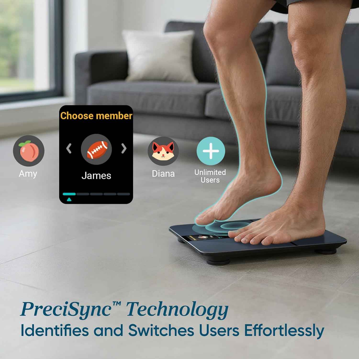 Etekcity FSA&HSA Eligible Smart Scale for Body Weight Fat, Digital Bathroom Weighing Machine for Accurate BMI Muscle Mass Composition, Home Use Apple Health Compatible Fitness Equipment