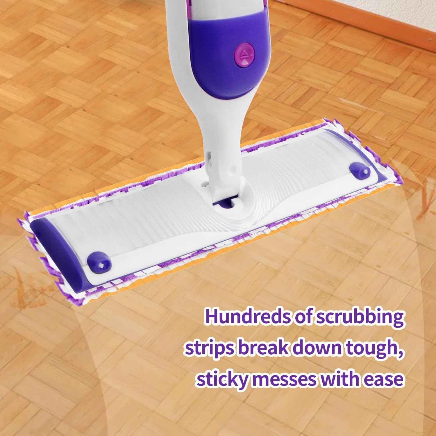 10-Pack Disposable Power Mop Pads: Unscented Replacement for Swiffer Power Mop, Ideal for Hardwood Floors