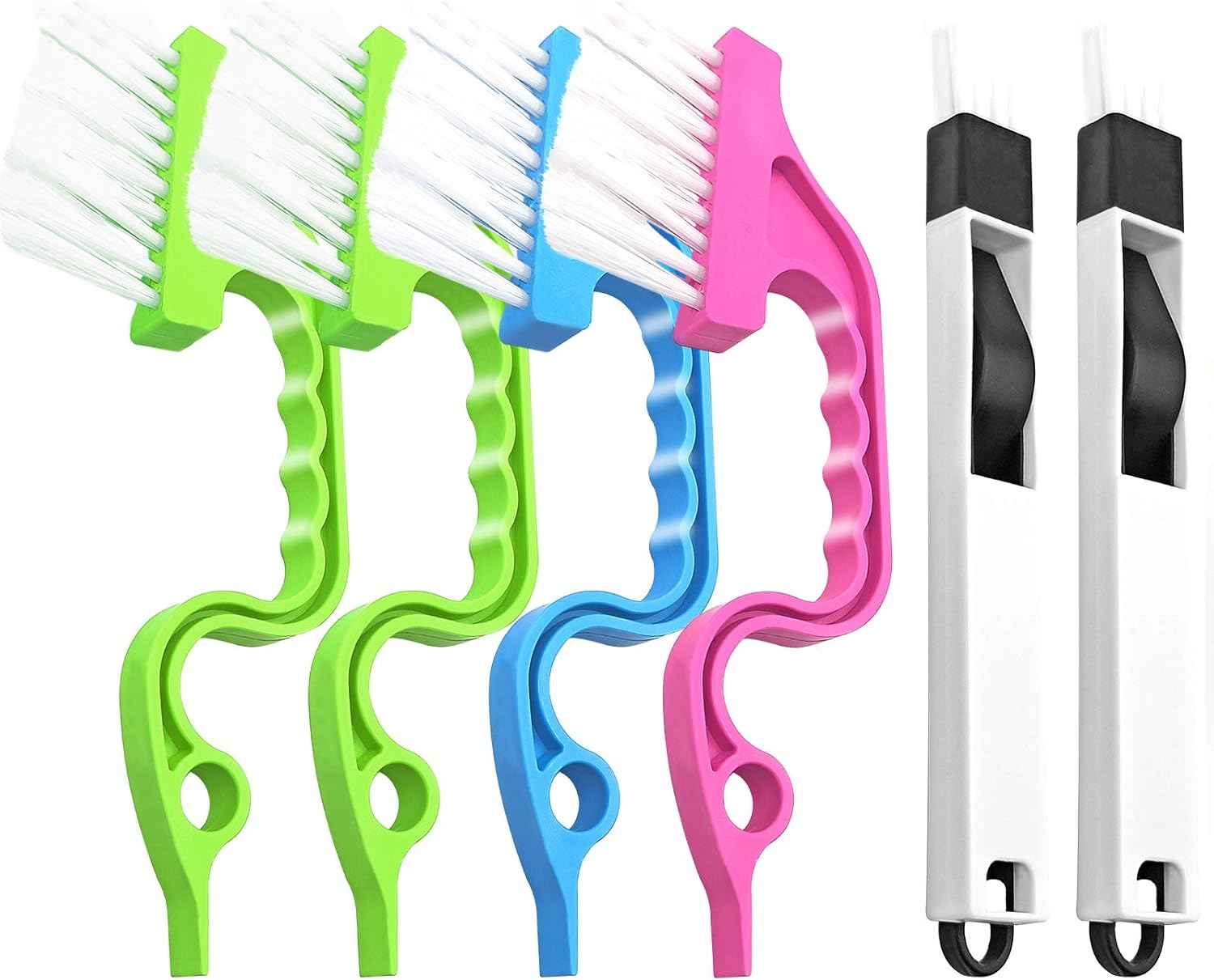 6pcs Hand-held Groove Gap Cleaning Tools Crevice Cleaning Brush Kit