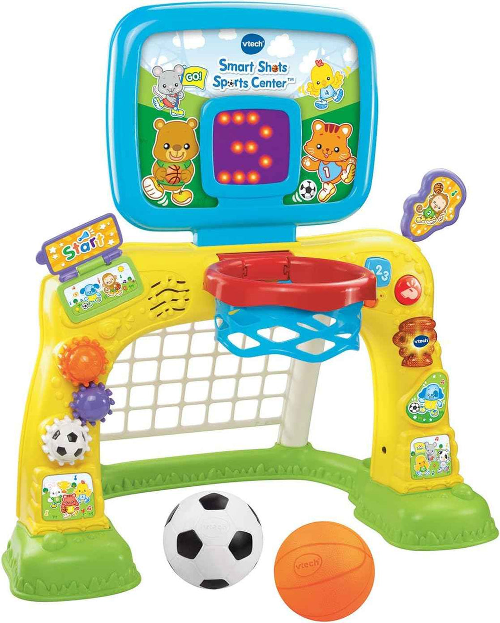 vtech smart shots sports center yellow frustration free packaging toddler learning toy