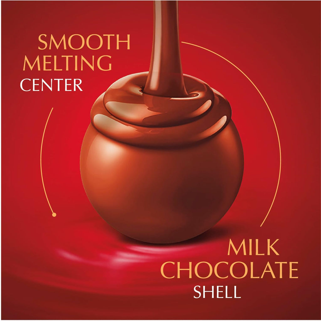 lindt lindor milk chocolate candy truffles 15.2 oz bag individually wrapped