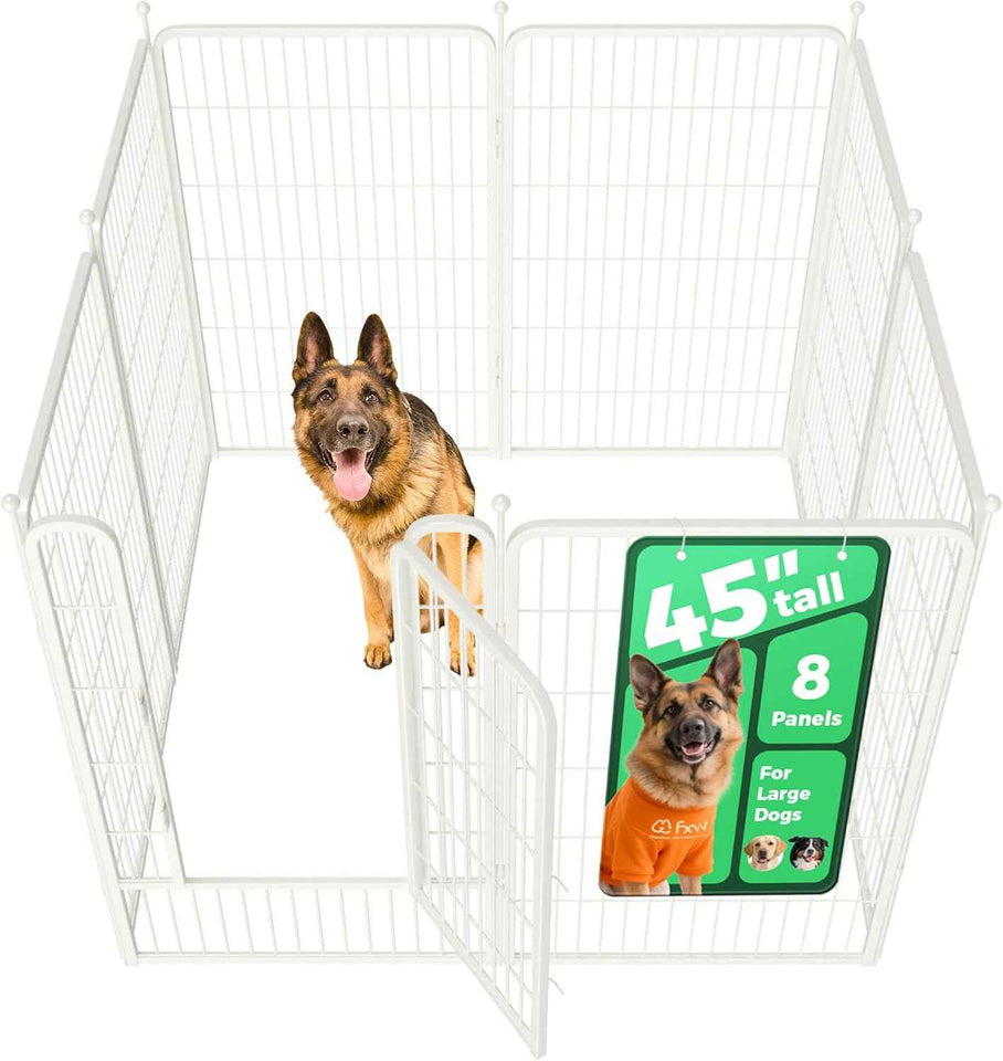 FXW Rollick Unleashed Dog Playpen for Indoor, Yard, RV Camping, 24 inch 8 Panels for Small and Puppy Dogs, Black│Patented