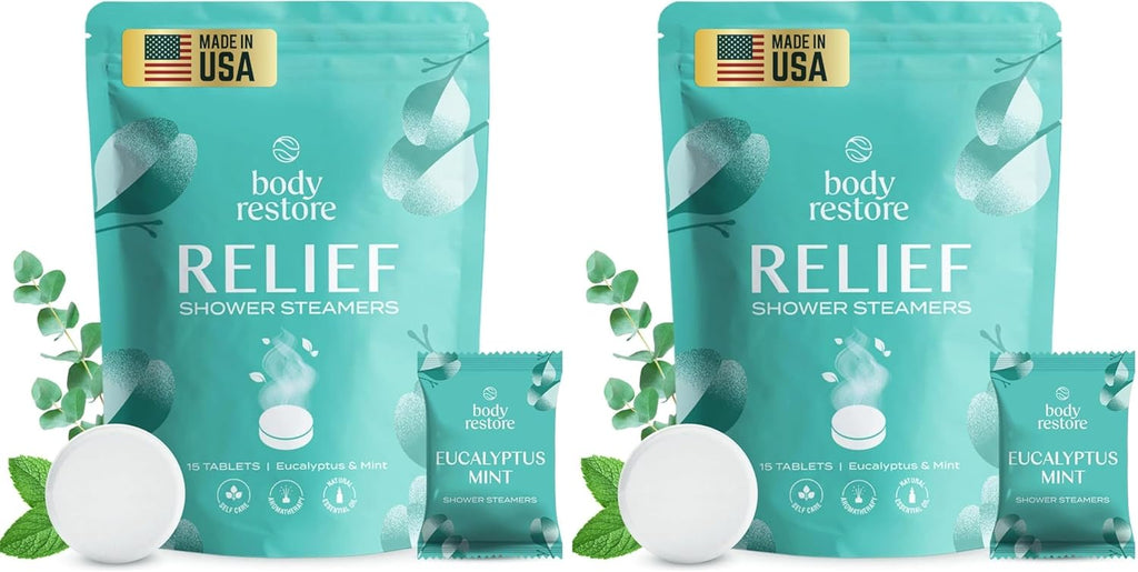 Body Restore Shower Steamers Eucalyptus Aromatherapy 15 Pack