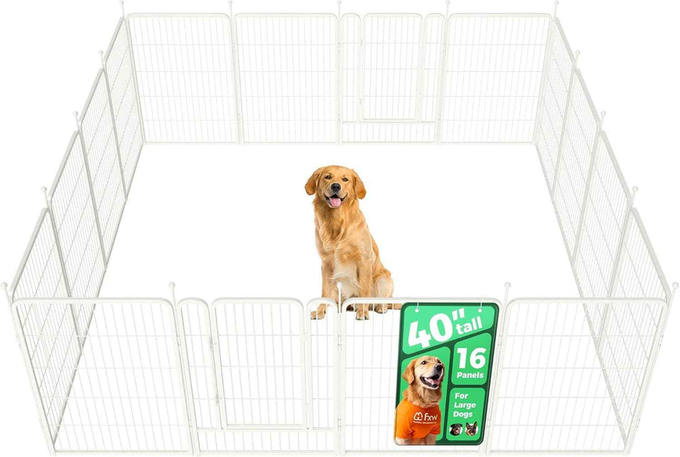 FXW Rollick Unleashed Dog Playpen for Indoor, Yard, RV Camping, 24 inch 8 Panels for Small and Puppy Dogs, Black│Patented