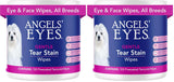 Angel's Eyes Gentle Tear Stain Wipes for Dogs and Cats, Presoaked, 100 Count, Textured