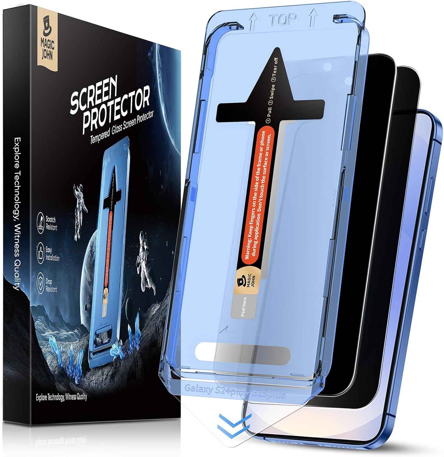 MAGIC JOHN 2 Pack for iPhone 17 Pro Max 6.9 inch Privacy Glass Screen Protector-[Anti-Spy] Auto Dust-Elimination, Bubble Free, Easy Installation, Daily Drop Protection