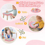 Kikidex Magnetic Drawing Board, Toddler Girl Toys for 1-2 Year Old, Doodle Board Pad Learning and Educational Toys for 1 2 3 Year Old Baby Kids Birthday Gift(Soft Pink)