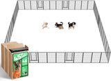 fxw rollick unleashed dog playpen for indoor, yard, rv camping, 24 inch 8 panels for small and puppy dogs, black