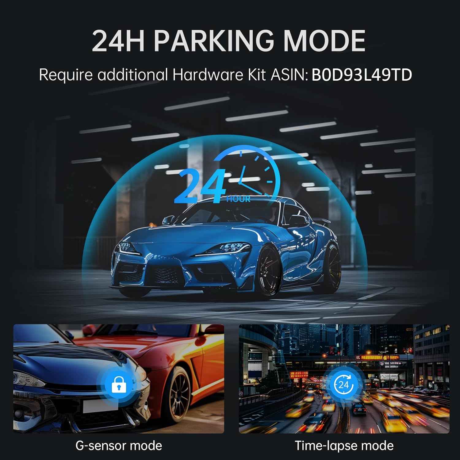 Veement 4K Rear View Mirror Camera, 10'' 4K Mirror Dash Cam with 1080P Backup Camera, Dash Cam Front and Rear for Car with Voice Control, 24H Parking Mode, Night Vision, 32GB SD Card Included