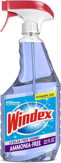 Windex Glass and Window Cleaner Spray Bottle, Ammonia Free, Packaging Designed to Prevent Leakage and Breaking, Surface Cleaning Spray, Crystal Rain Scent, 23 Fl Oz