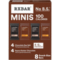 rxbar mini protein bars, 7.3oz box, 8 count, variety pack, peanut butter chocolate and chocolate sea salt