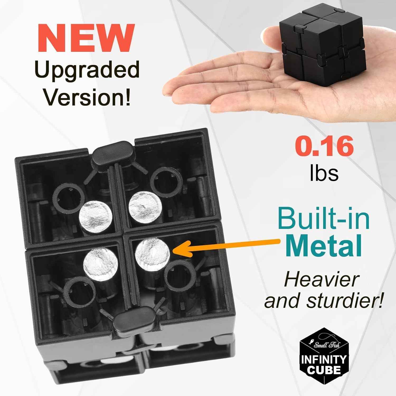 Infinity Cube Sensory Fidget Toy, 3x3 Mini Gadget for Stress Relief and Anxiety