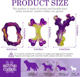 Tough Dog Toys for Aggressive Chewers 3 Pack, Indestructible Dog Toy for Large Dogs, Bacon Flavored, Keeps Dogs Busy