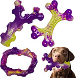 Tough dog toys for aggressive chewers, 3-pack, bacon flavored, durable for large dogs, keeps busy