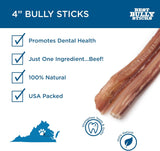 Best Bully Sticks 4 inch bully sticks for small dogs - 8 oz pack - natural, grain-free, rawhide-free