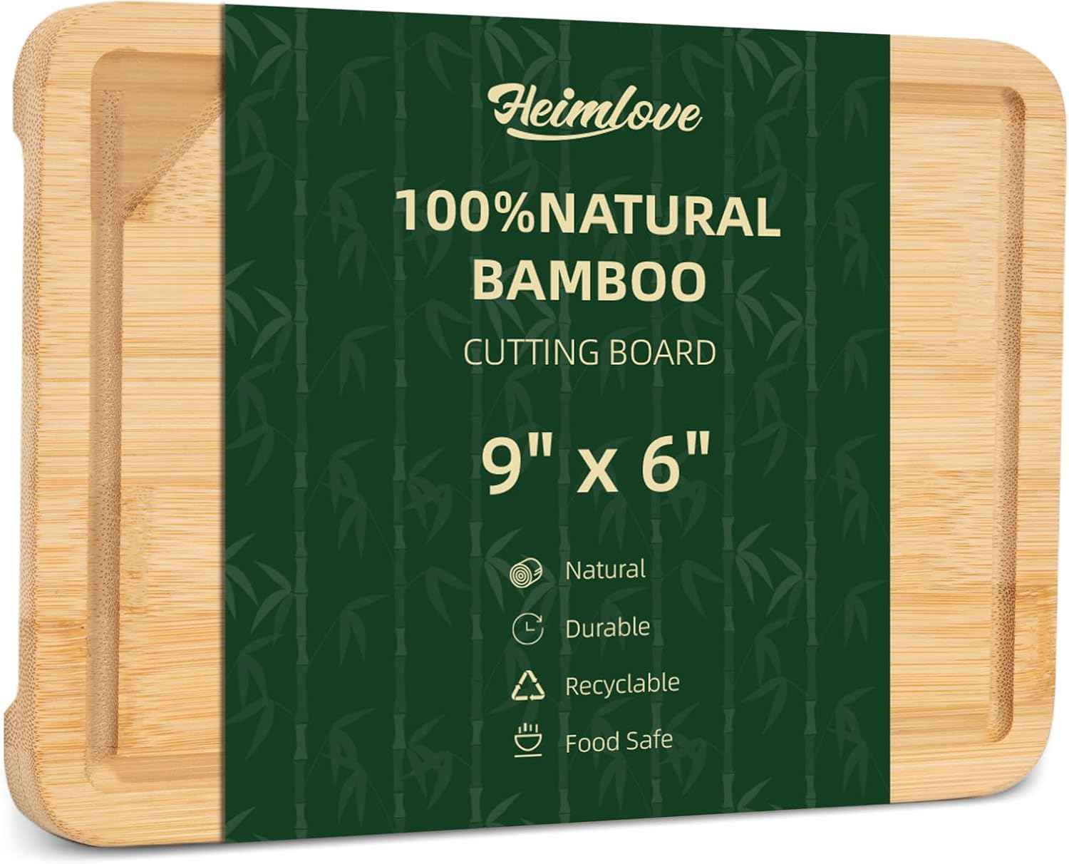 Heimlove Walnut Wood Cutting Board for Kitchen, 24"x18" Reversible Wooden Chopping Board with Deep Juice Grooves and Handles, Natural Walnut Wood Cutting Board for Chopping, Cheese, Vegetables