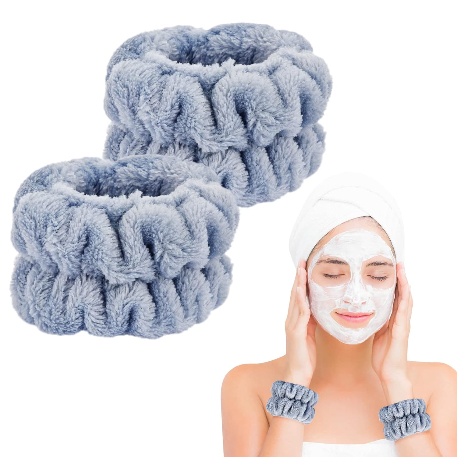 dorbetar microfiber wrist towels for washing face, soft coral fleece, breathable, fast drying