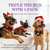 Tough dog toys for aggressive chewers, 3-pack, bacon flavored, durable for large dogs, keeps busy